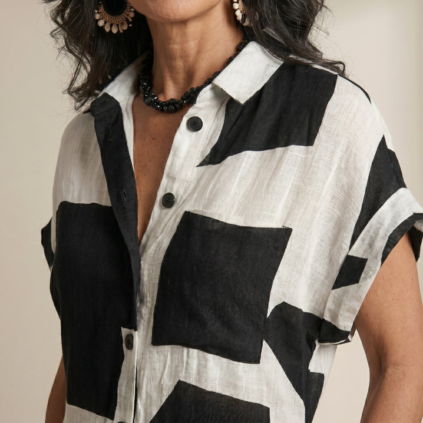 Vestido Camisero Lola – Estampado Geométrico