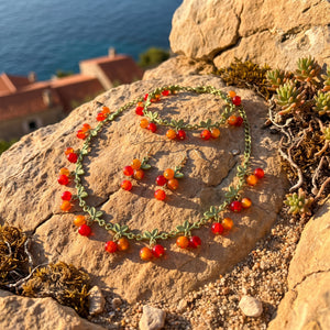 Conjunto Cerezas · Collar, Pendientes y Pulsera de Verano