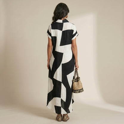 Vestido Camisero Lola – Estampado Geométrico